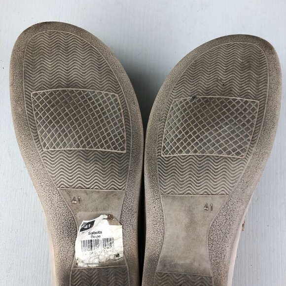 5 Zones Women's Size 41 Sabots Iridescent Pink Leather Closed Toe Slip On Mules - Picture 12 of 16